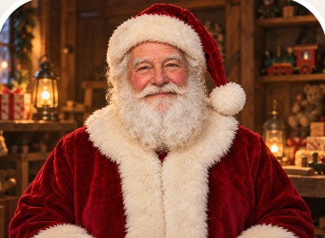 Santa in his workshop